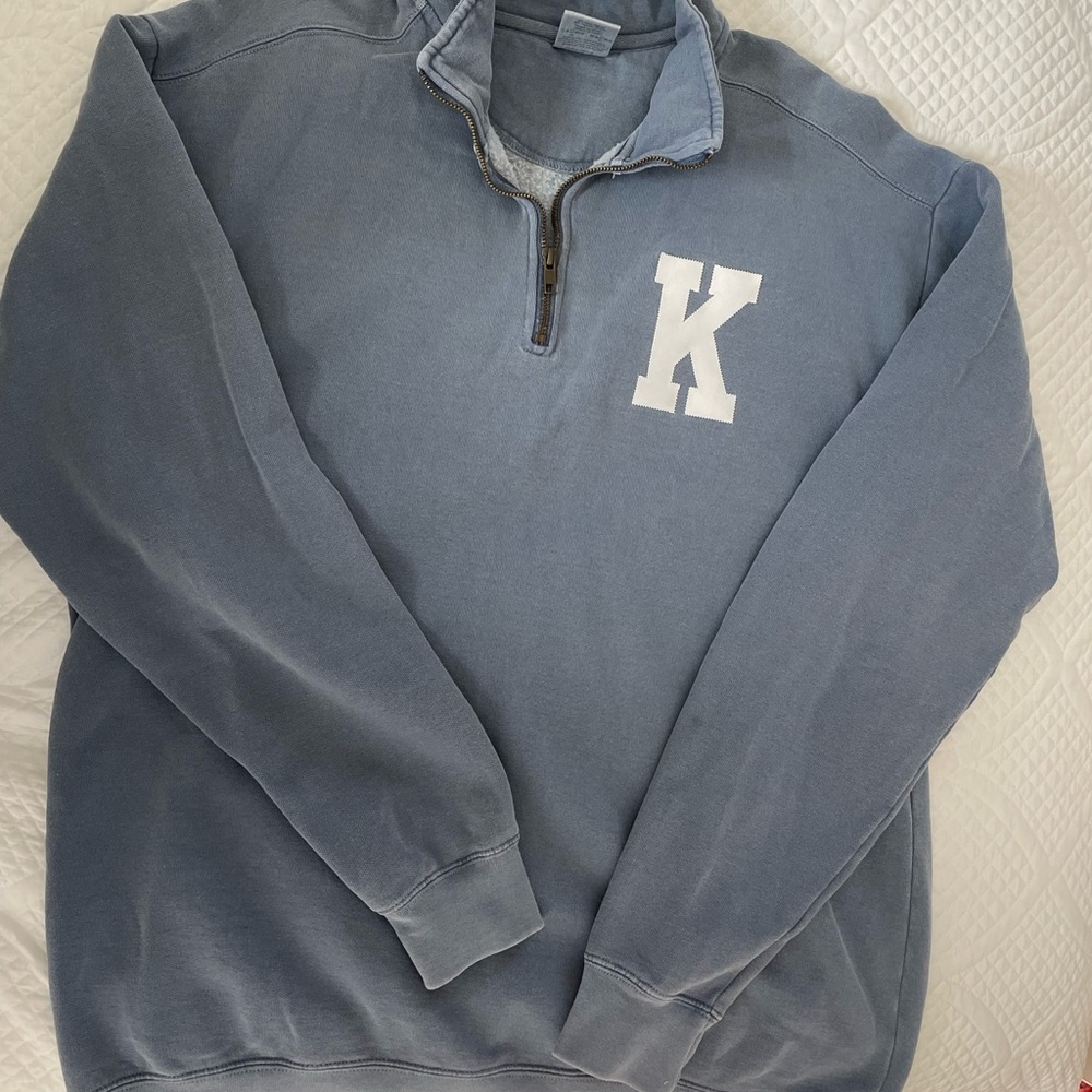 Women's Blue Quarter-Zip Sweatshirt